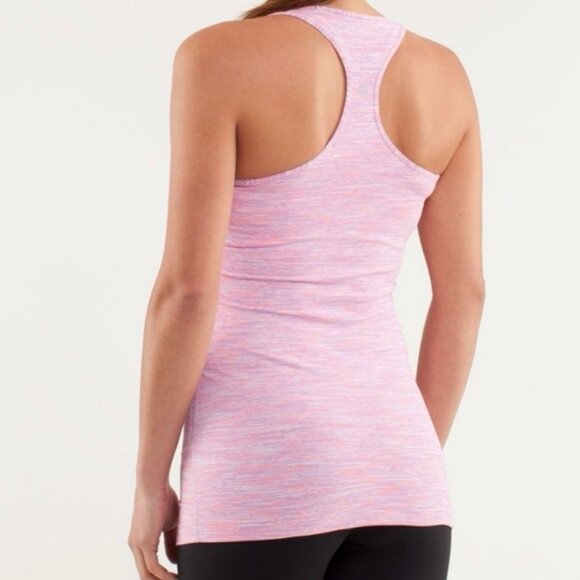 Lululemon Cool Racerback Tank Top Wee Are From Space Pink Multi EUC Size 6 - Picture 7 of 8